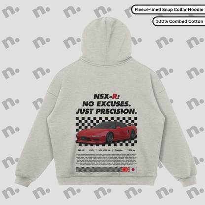 NSX-R – “NO EXCUSES. JUST PRECISION.” Snap Collar Hoodie