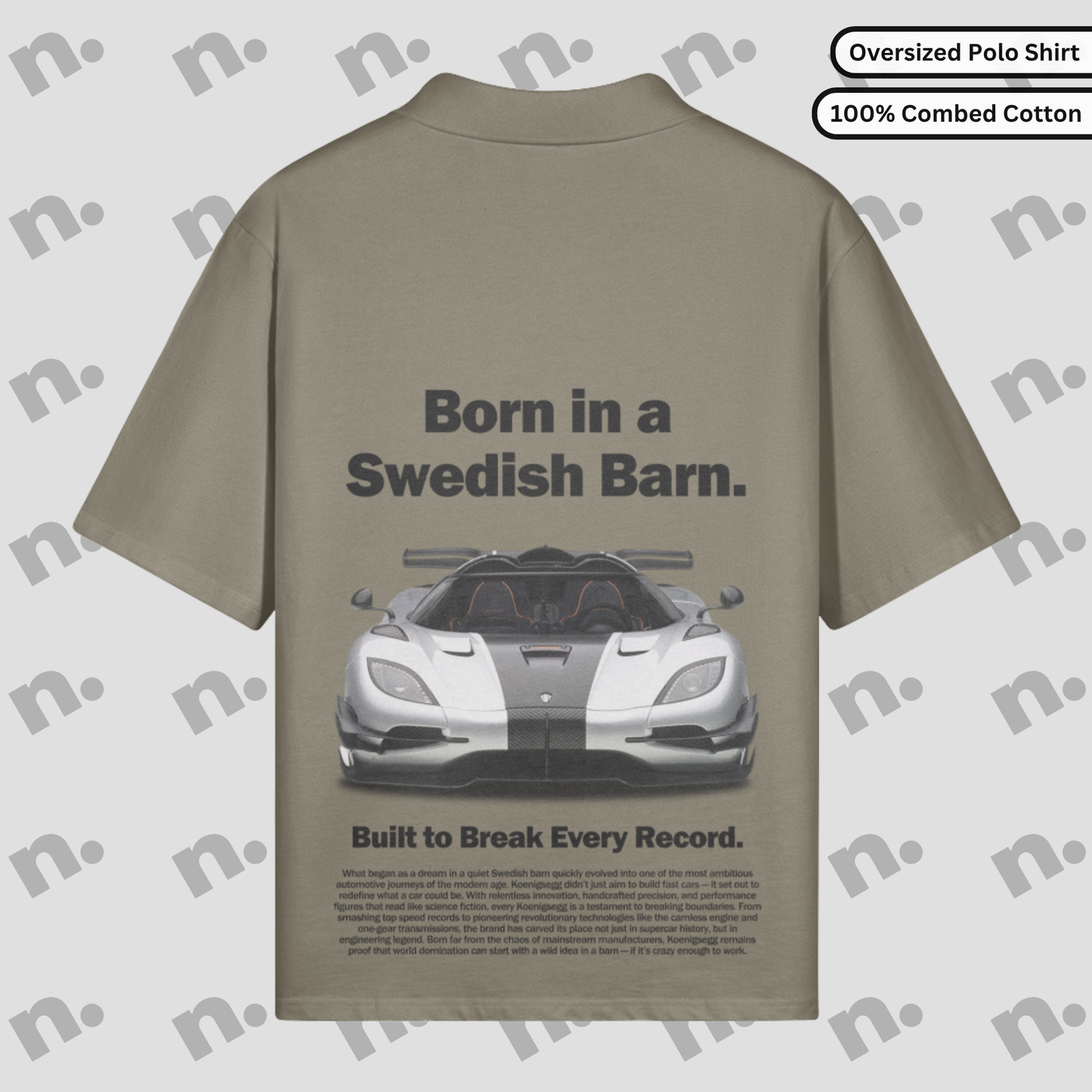 One Poster Style Oversized Premium Polo