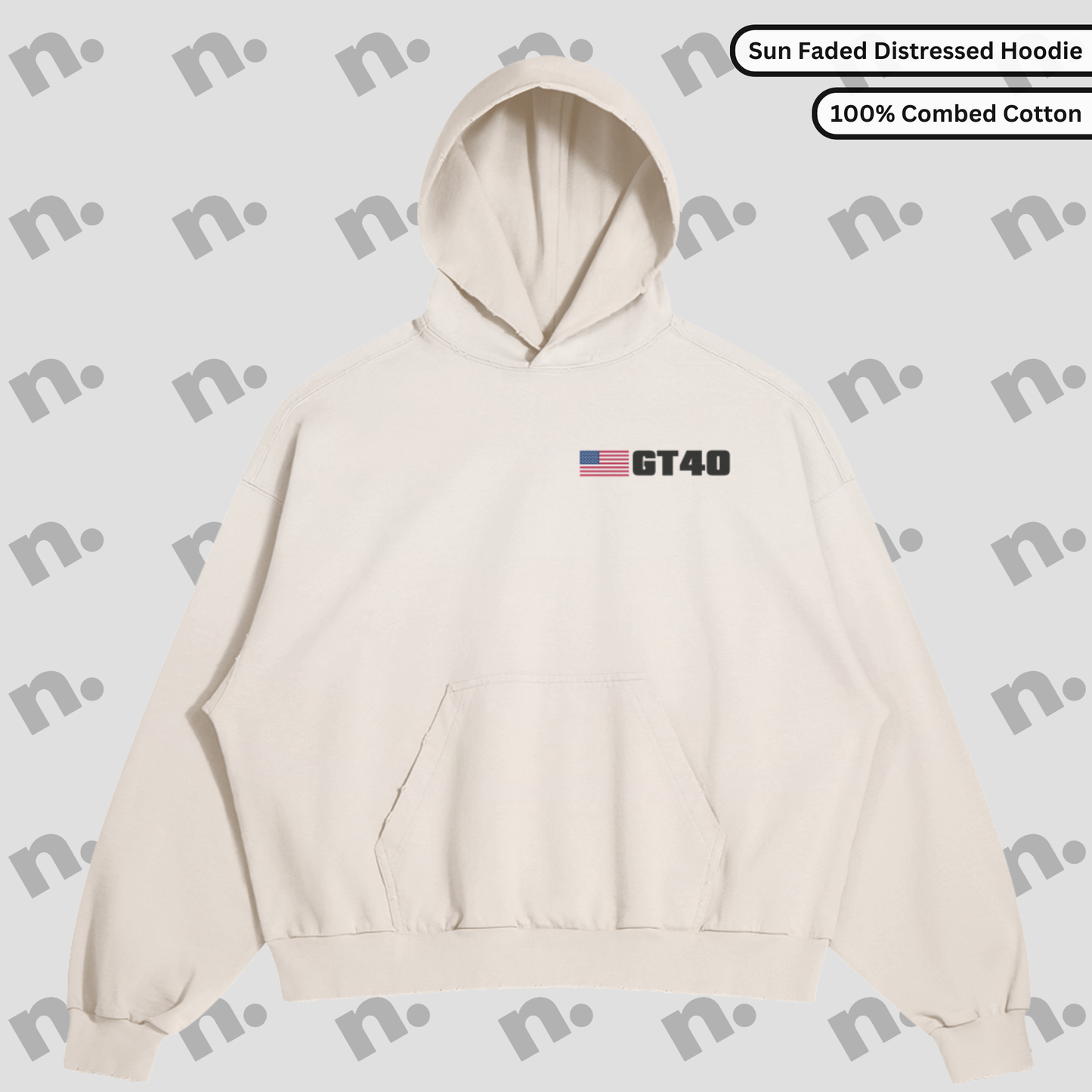 The Car That Beat Enzo Sun Faded Distressed Hoodie