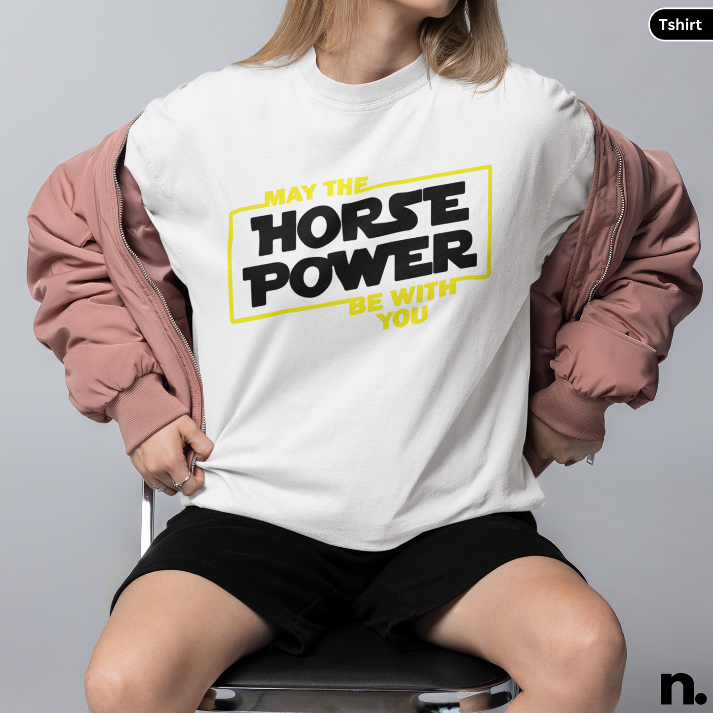 May The Horse Power Be With You Heavy Cotton Tee