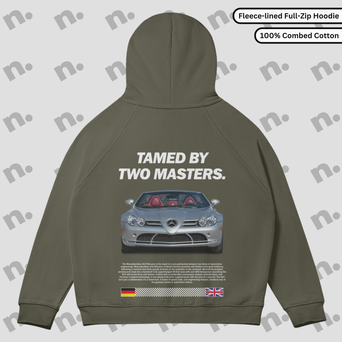 TAMED BY TWO MASTERS Premium Full-Zip Hoodie