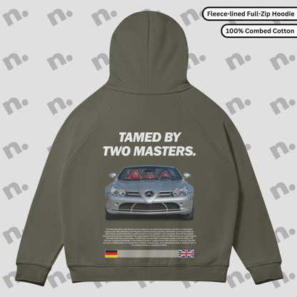 TAMED BY TWO MASTERS Premium Full-Zip Hoodie