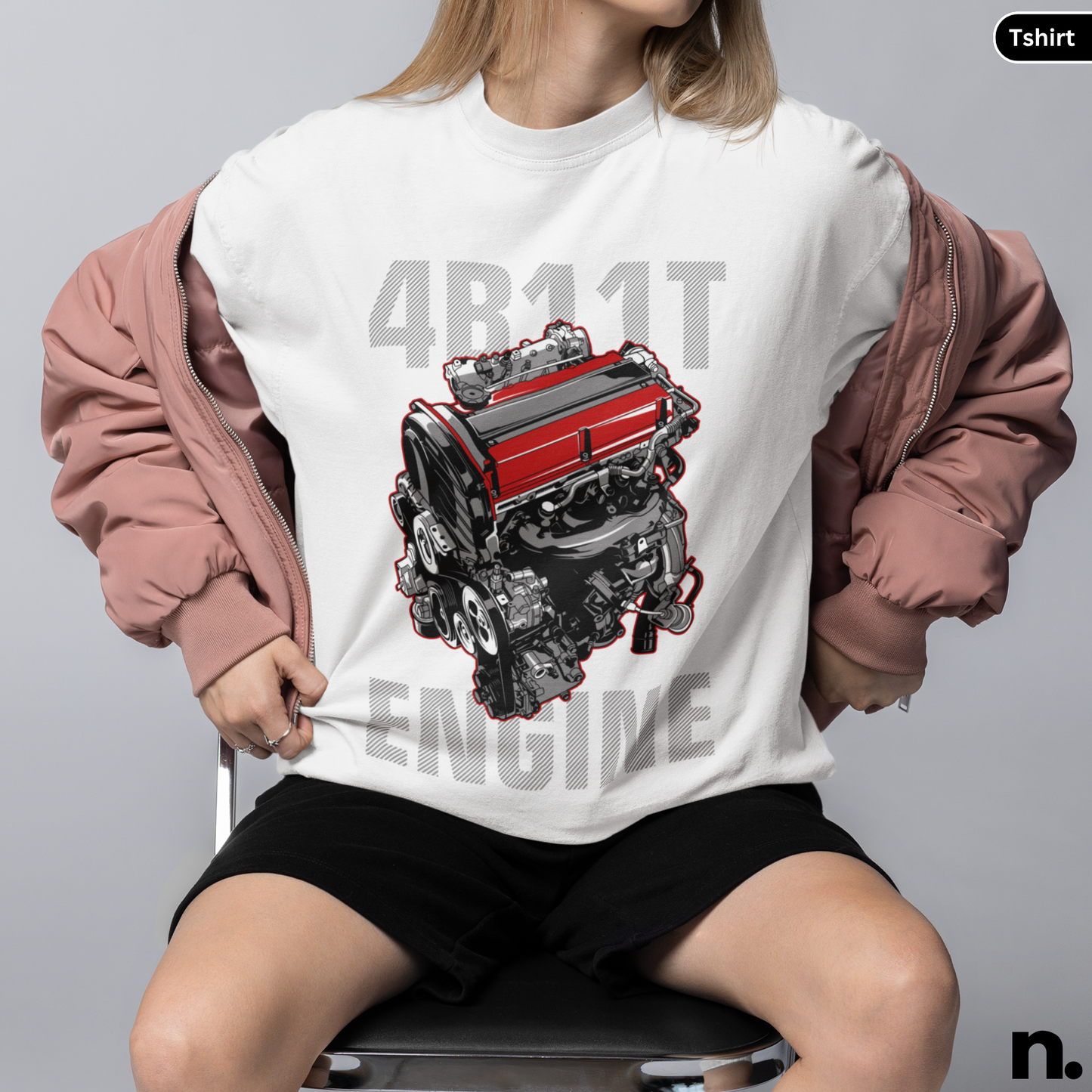 4B11T Engine Illustration T-Shirt