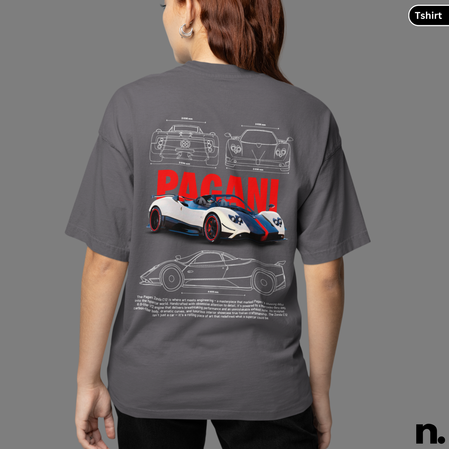 Zonda C12 Poster Style T-shirt