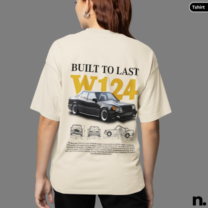 Merc W124 Poster Style T-shirt