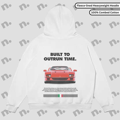 F40 "Built to Outrun Time" Premium Hoodie