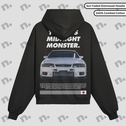 TOKYO’S MIDNIGHT MONSTER. – R33 Distressed Premium Hoodie