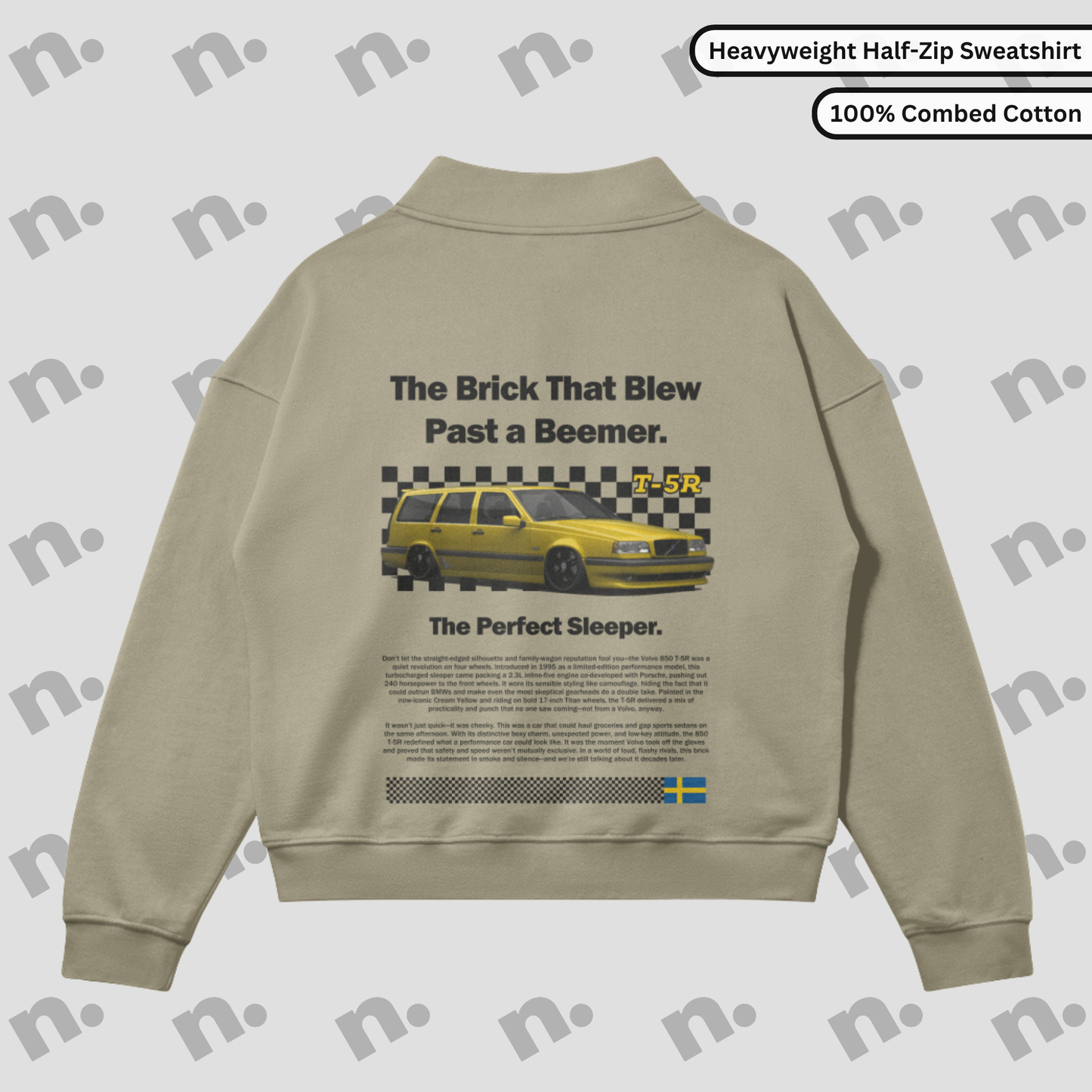 T5R Brick Inspired Premium Half-Zip Sweatshirt