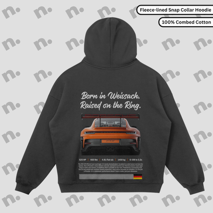 Born in Weissach Snap-Collar Premium Hoodie