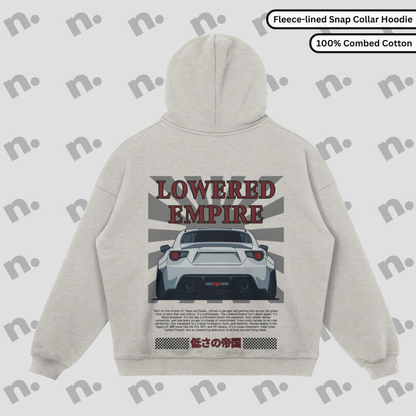 Lowered Empire – Fleece-lined Snap Collar Hoodie