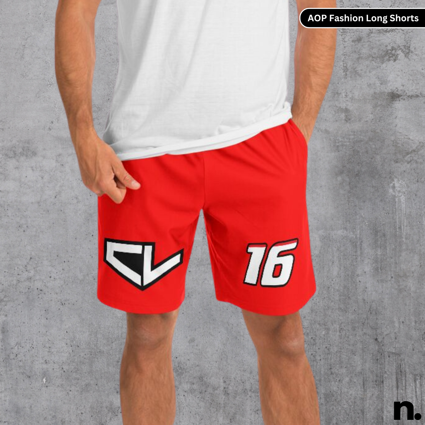 Leclerc F1 Inspired Fashion Long Shorts