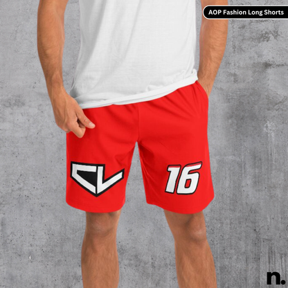Leclerc F1 Inspired Fashion Long Shorts
