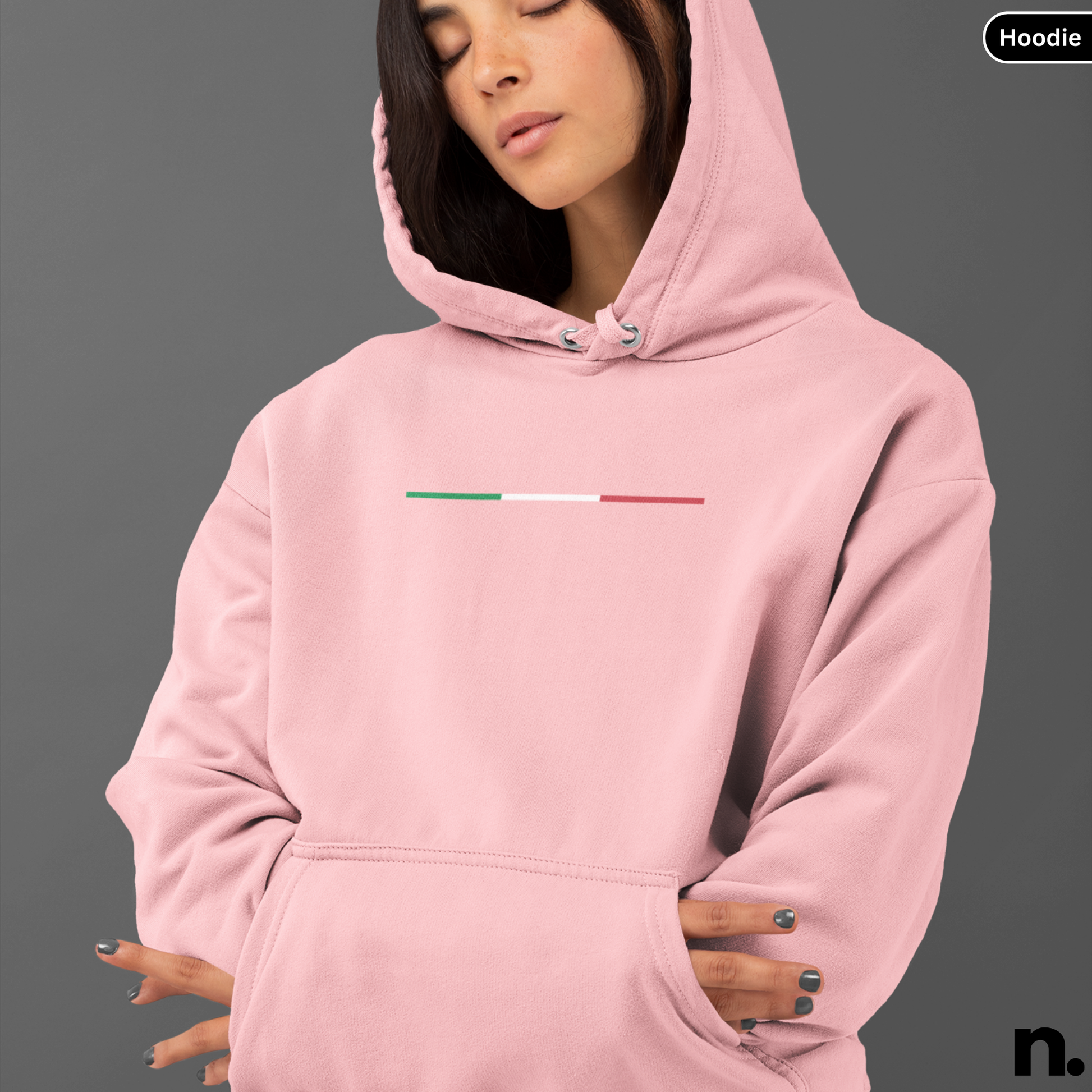 Abarth 500 Poster Style Unisex Hoodie light pink