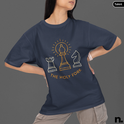 Chess Knight Holy Fork Funny Unisex Tee