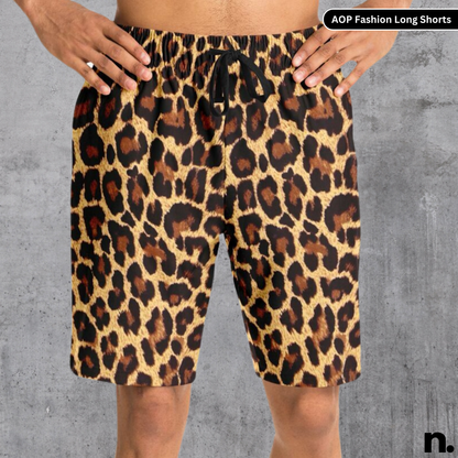 Cheetah Pattern Long Shorts