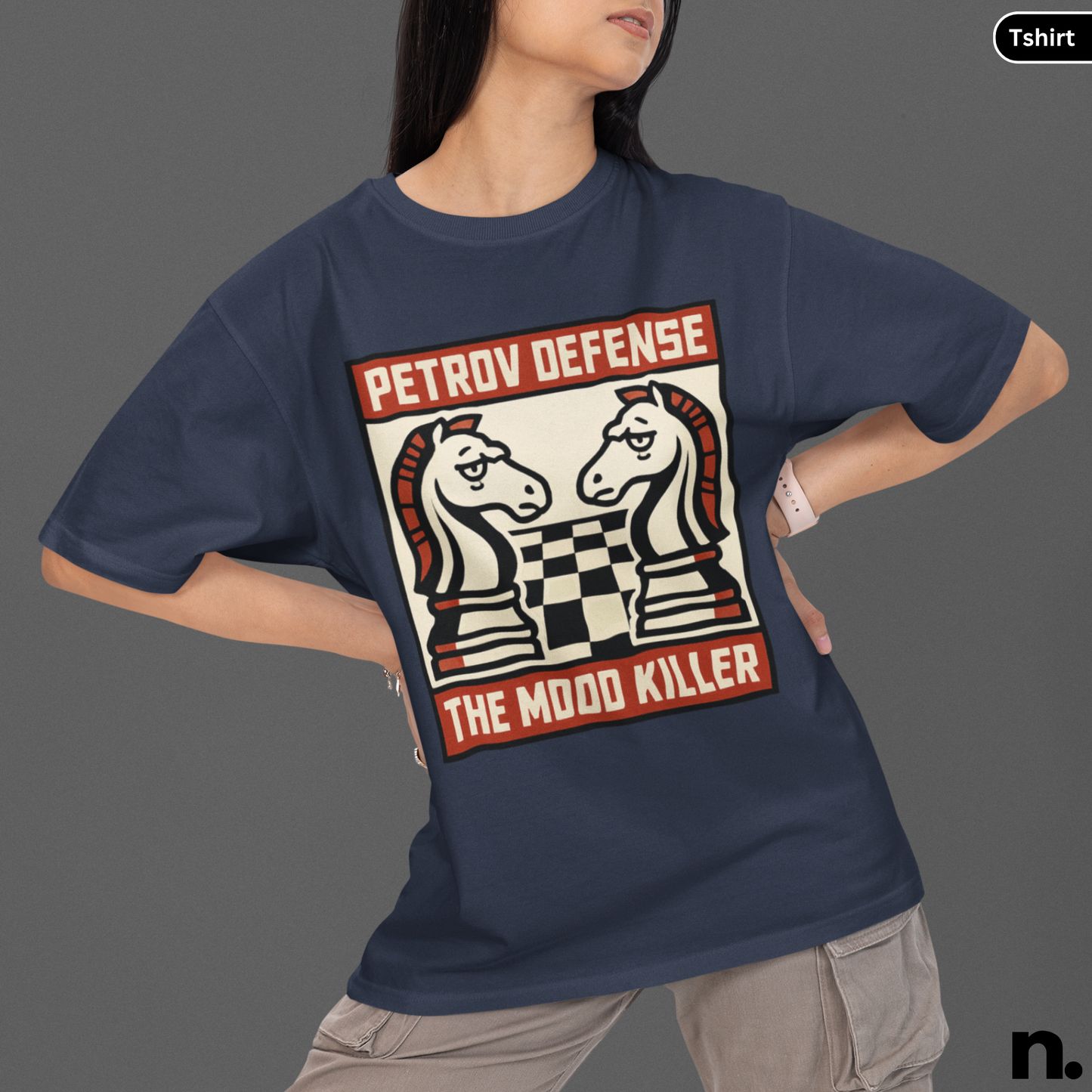 Petrov Defense Poster Style Chess Inspired Unisex Tee