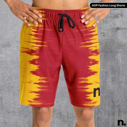 Color Diffusion Grunge Long Shorts