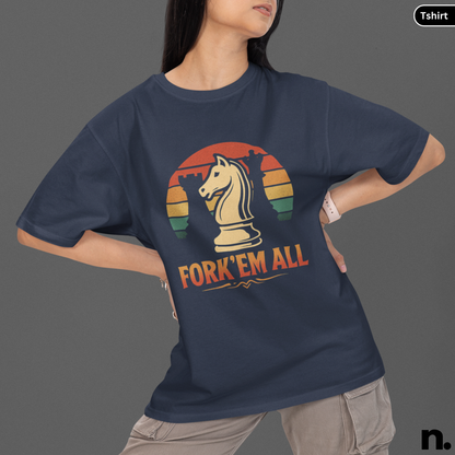 Knight Fork'em All Chess Funny Unisex Tee