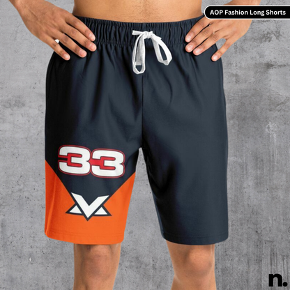 Verstappen F1 Inspired Long Shorts
