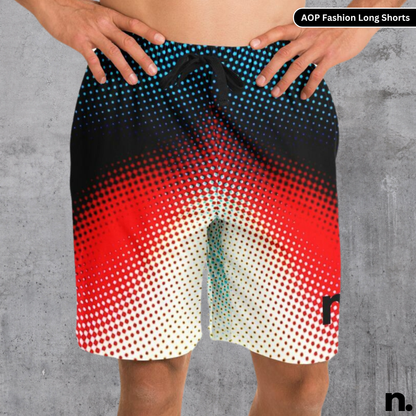 Color Diffusion Pattern Fashion Long Shorts