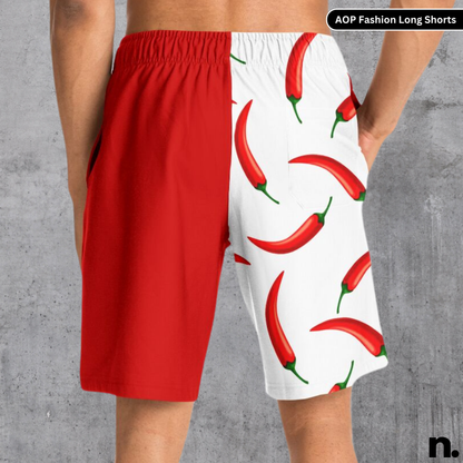 Sainz F1 Pattern Long Shorts - White