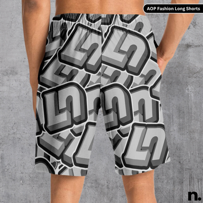 Lando Norris Pattern Fashion Long Shorts