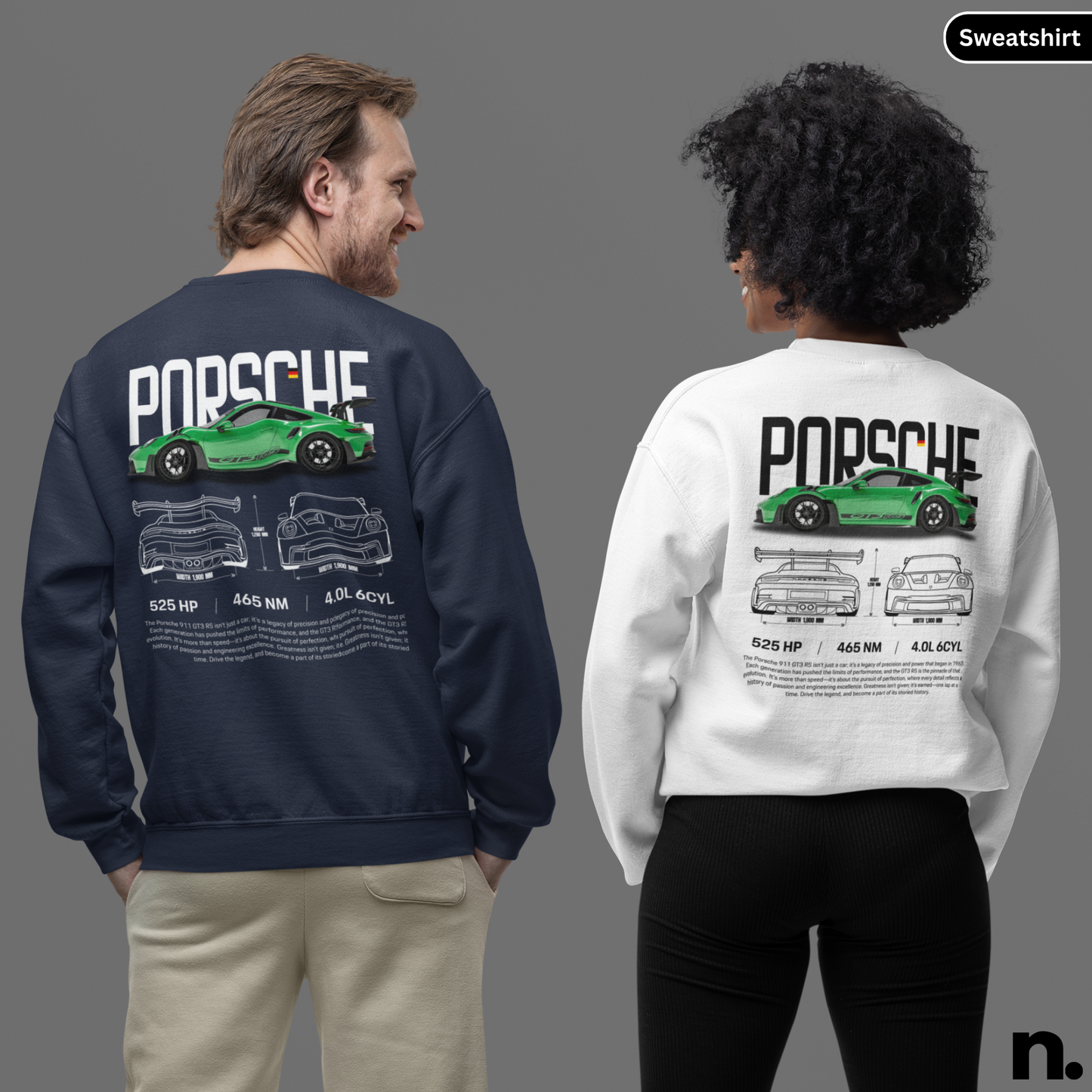 911 GT3RS Green Crewneck Sweatshirt