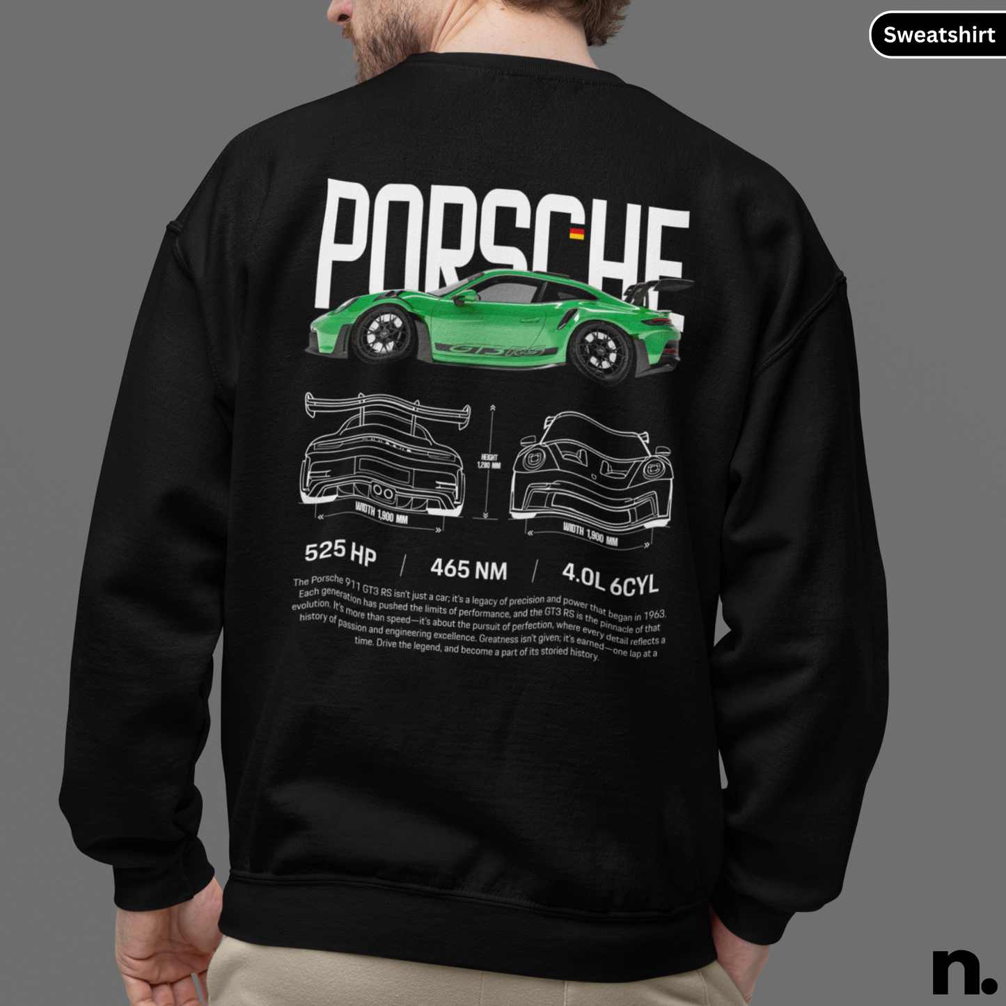 911 GT3RS Green Crewneck Sweatshirt