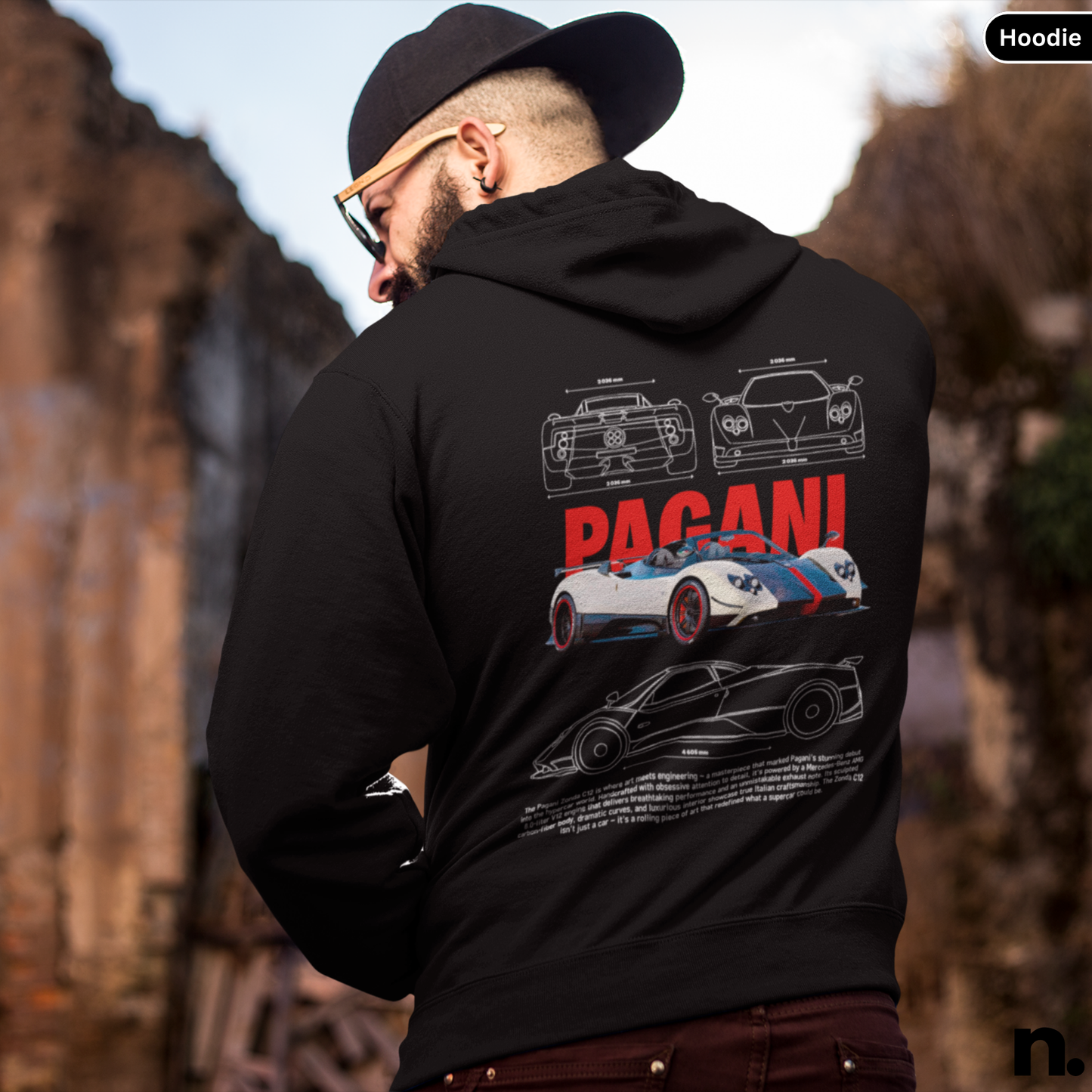 Zonda C12 Poster Style Unisex Hoodie