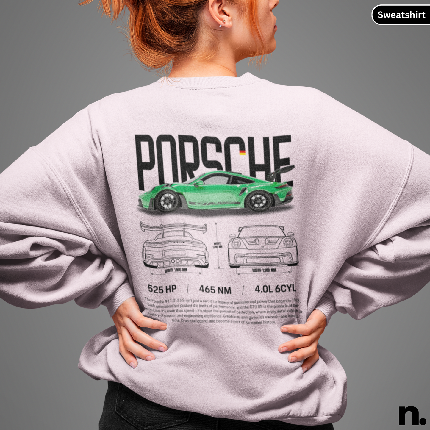 911 GT3RS Green Crewneck Sweatshirt