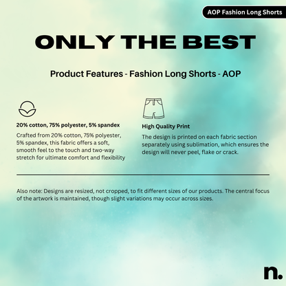 Lando Norris Pattern Fashion Long Shorts