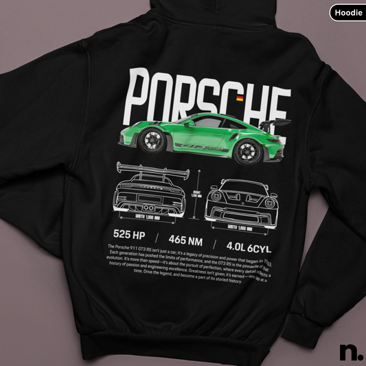 911 GT3RS Green Poster Style Hoodie