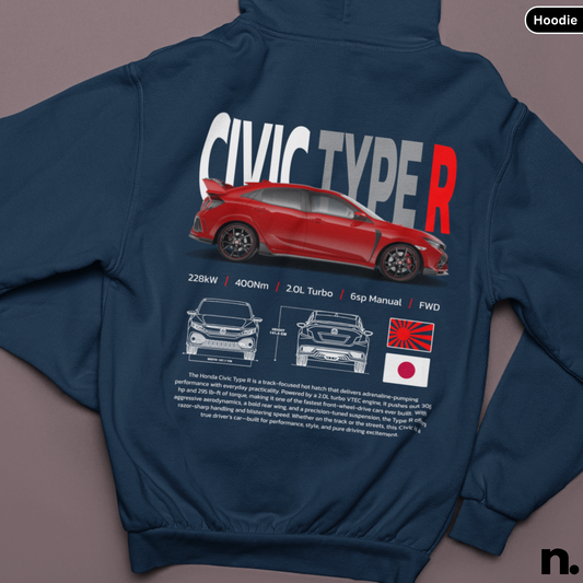 Civic Type R Poster Style Hoodie