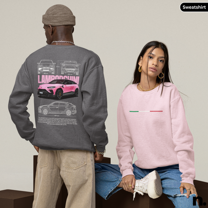 LamborghiniUrusSportsSUVPosterStyle-Nerdotopia-SweatshirtImage-CharcoalandLightPinkColour