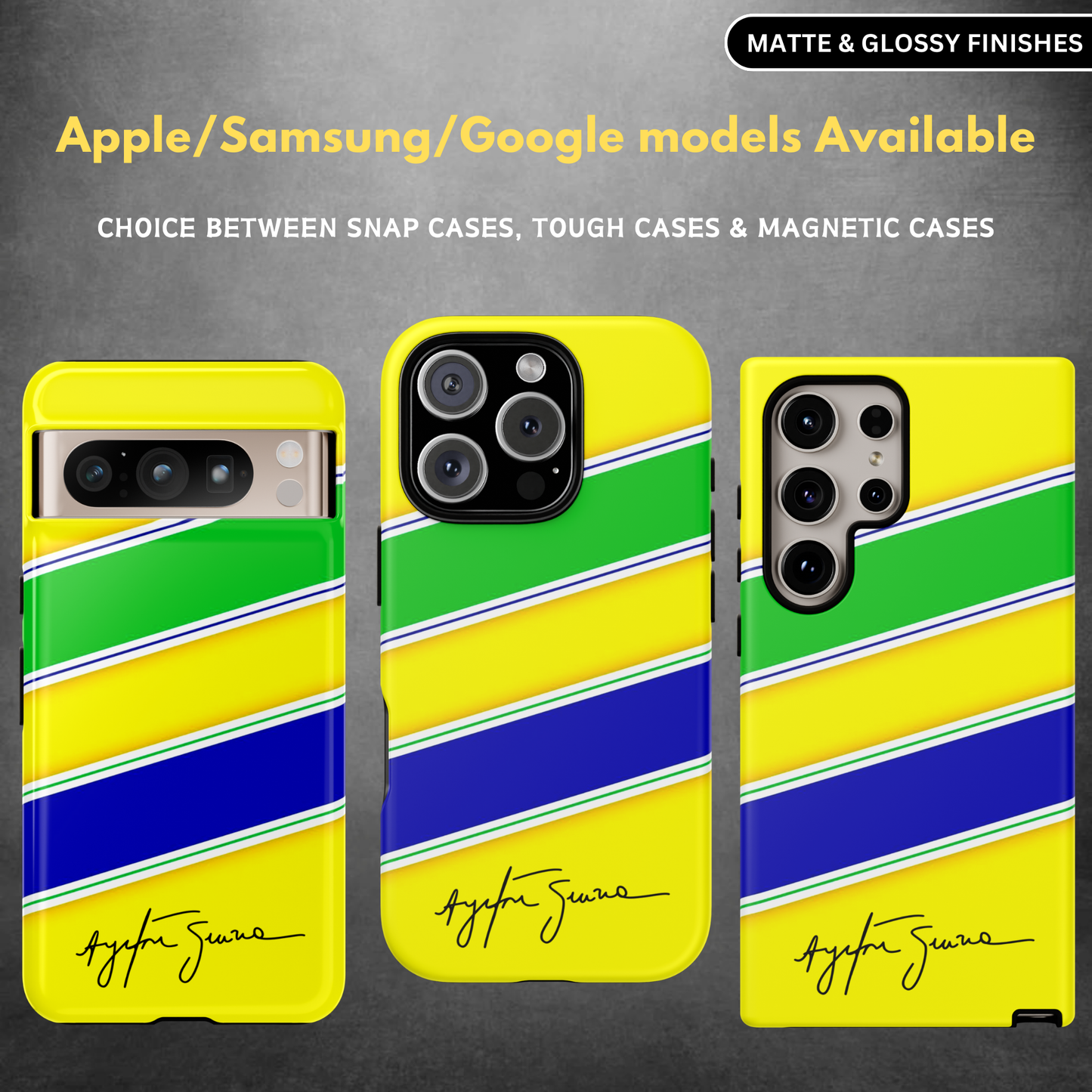 Ayrton Senna F1 Inspired Tough Phone Case