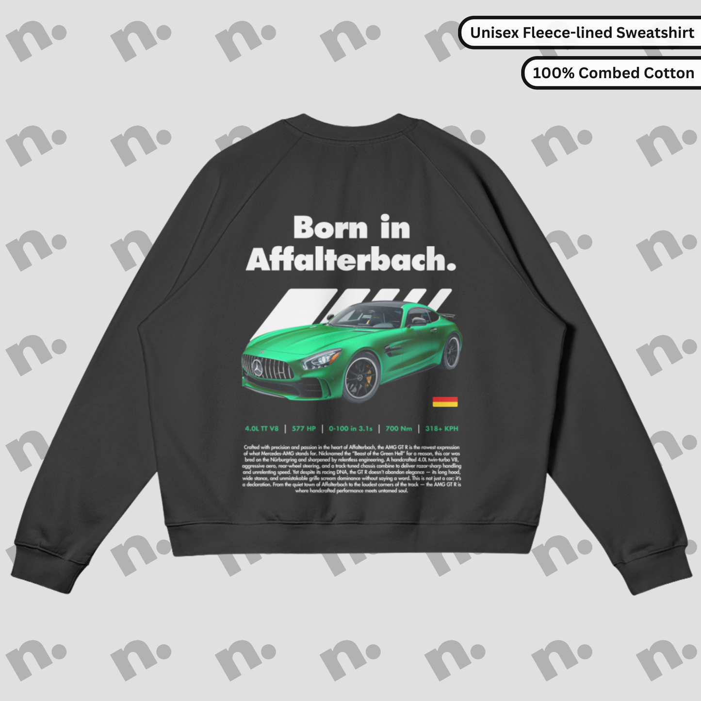 AMG, Affalterbach, Fleece Sweatshirt, Car Sweatshirt, Streetwear, Mercedes AMG, Warm Apparel, Automotive Clothing, Winter Fashion, Graphic Sweatshirt, Unisex Sweatshirt

