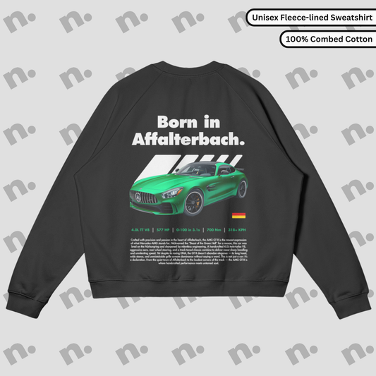 AMG, Affalterbach, Fleece Sweatshirt, Car Sweatshirt, Streetwear, Mercedes AMG, Warm Apparel, Automotive Clothing, Winter Fashion, Graphic Sweatshirt, Unisex Sweatshirt

