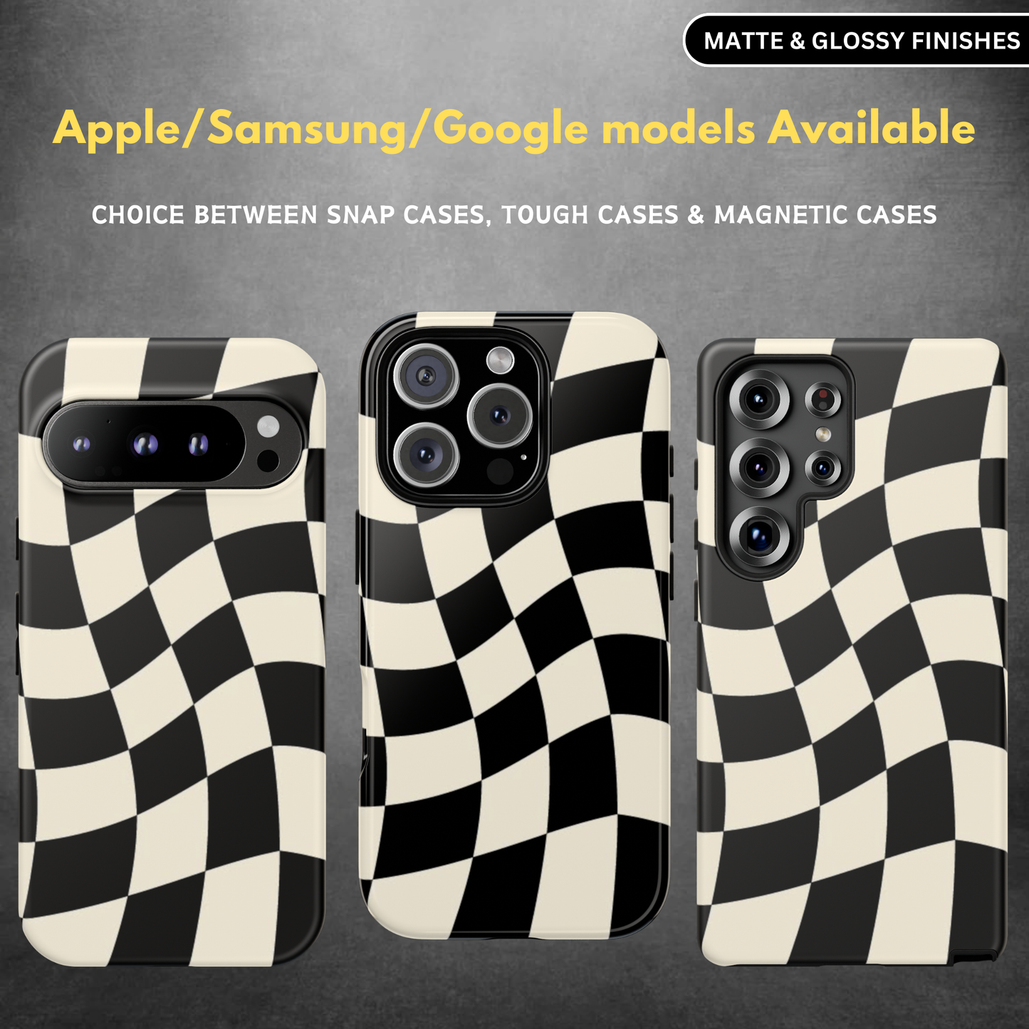 Checkered Flag Inspired Tough Phone Case