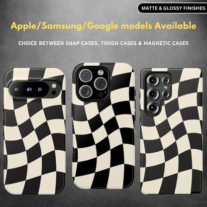 Checkered Flag Inspired Tough Phone Case