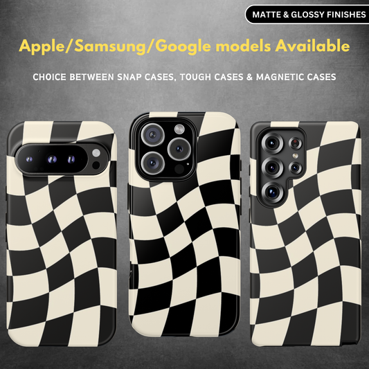 Checkered Flag Inspired Tough Phone Case