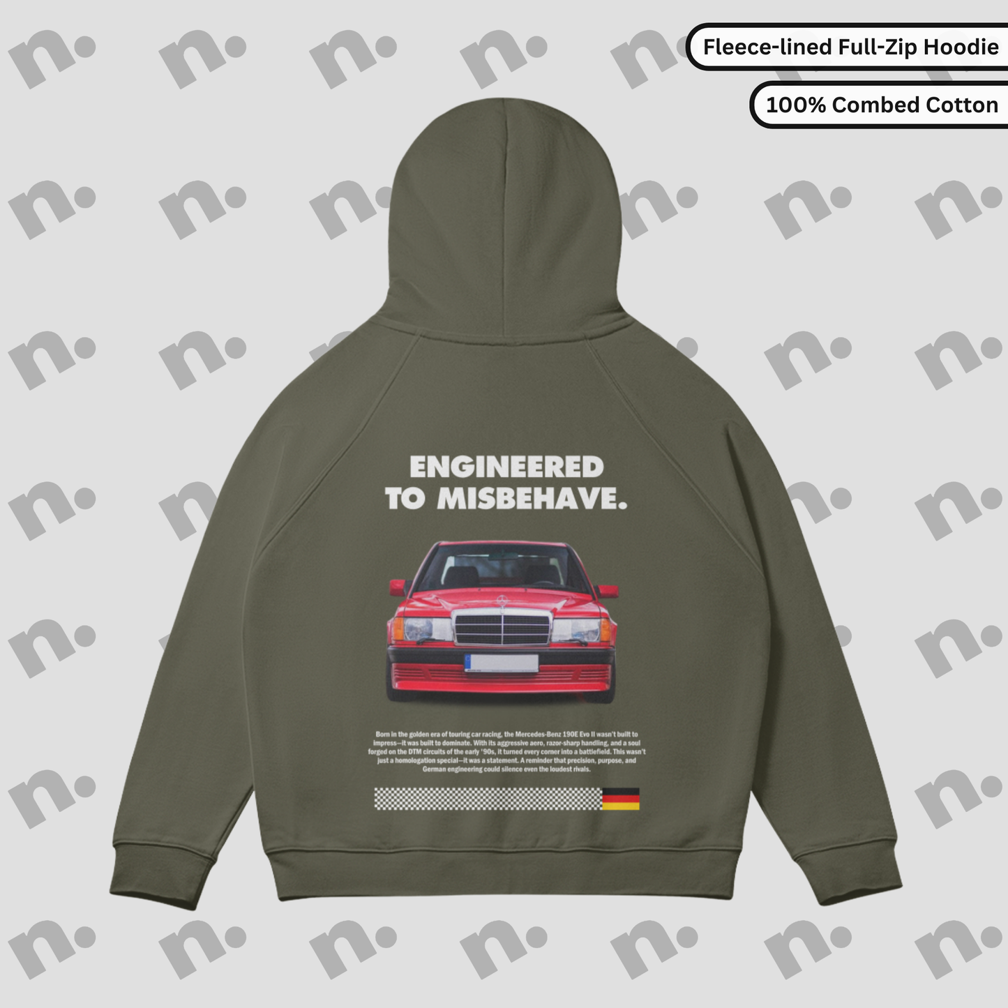 190E Evo II Inspired Full-Zip Fleece Hoodie