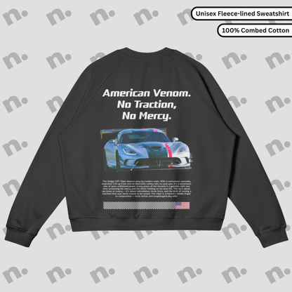  Premium fleece-lined sweatshirt inspired by the iconic Viper, combining comfort and racing heritage flair