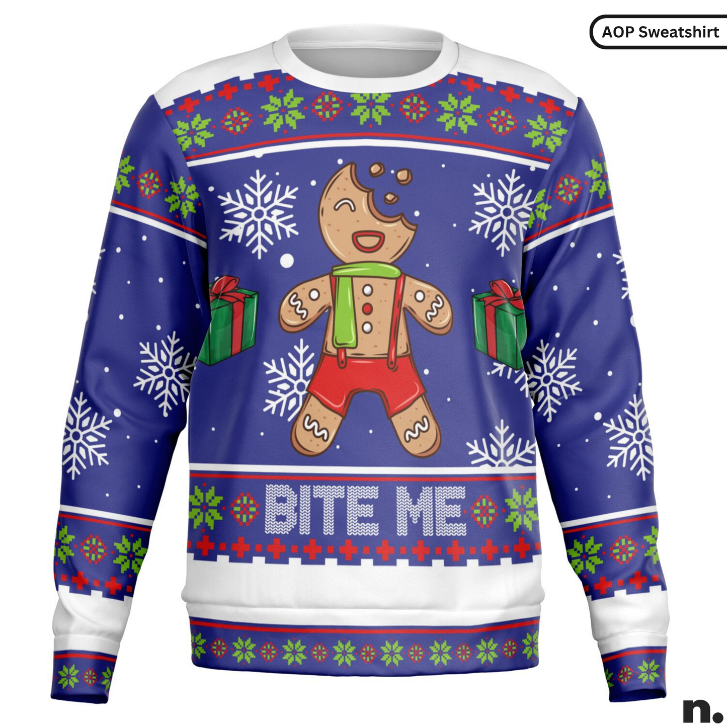 Bite Me Cheeky Christmas Holiday Sweatshirt