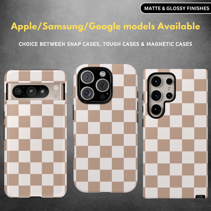 Minimalistic Checkered Design Tough Cases
