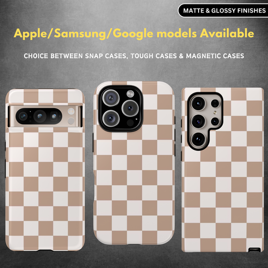 Minimalistic Checkered Design Tough Cases