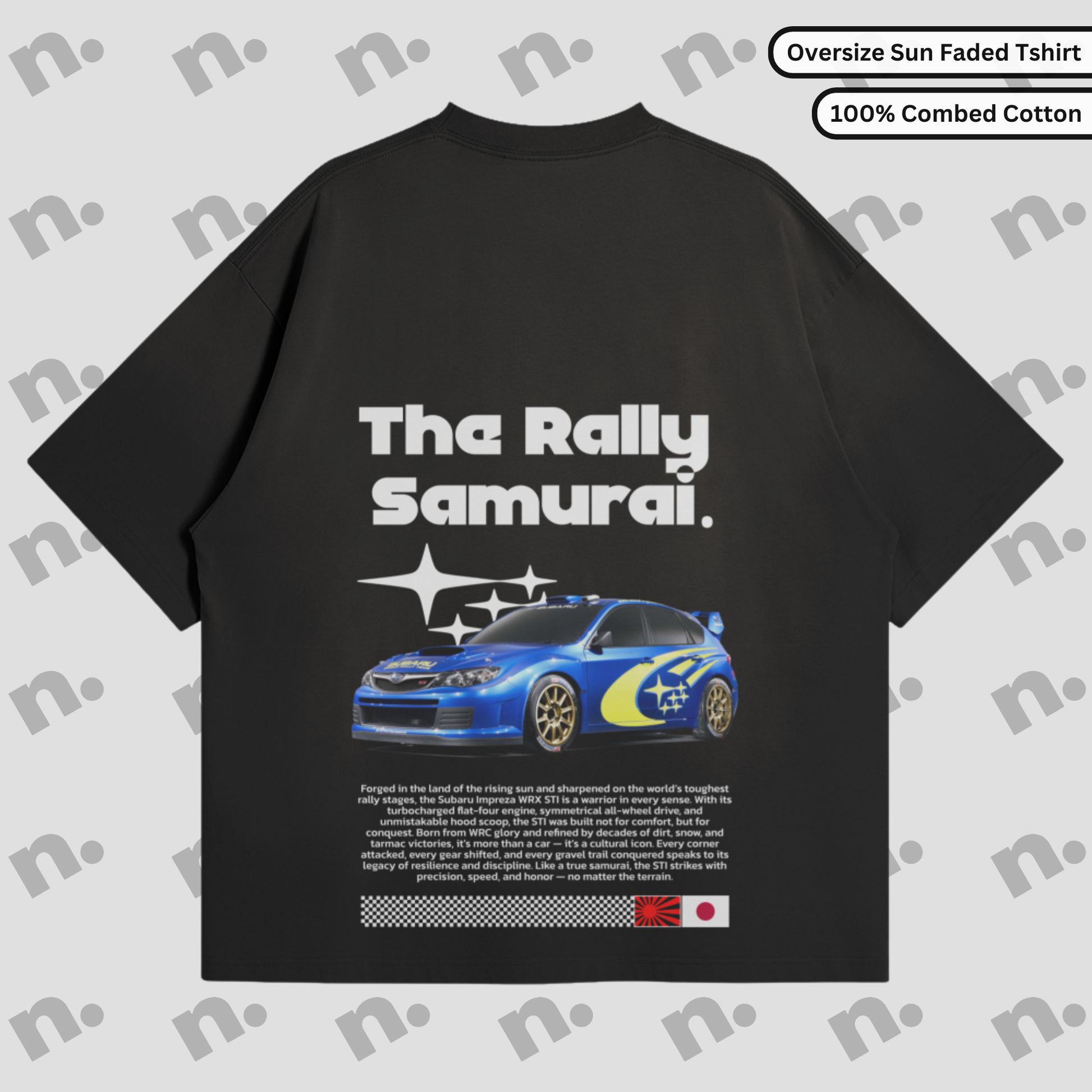 Rally Samurai Oversized Premium Tee – Streetwear-style oversized t-shirt with bold samurai graphic and premium fabric.


