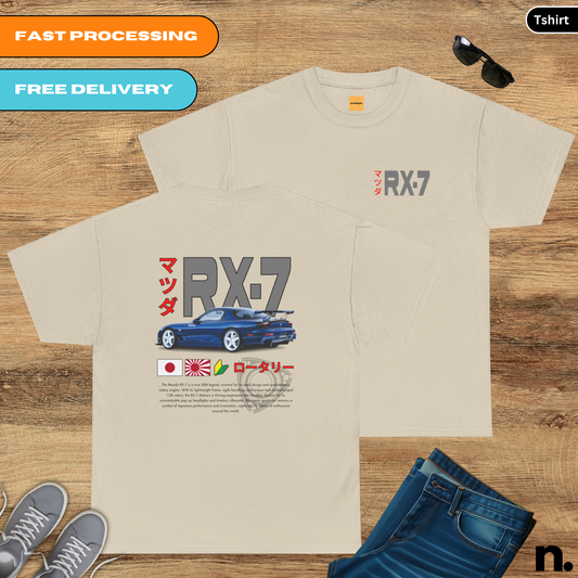 Mazda RX7 Rotary JDM Legend Unisex Heavy Cotton Tee