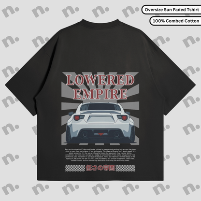 Lowered Empire sun-faded premium tee – soft washed look t-shirt with vintage streetwear vibe

