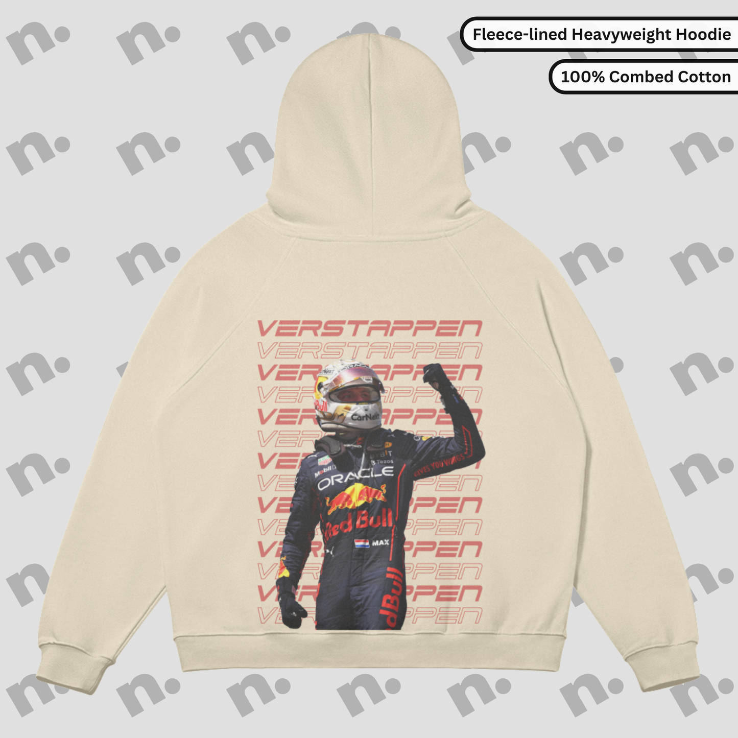 Max Verstappen Inspired Fleece-Lined Pullover Hoodie
