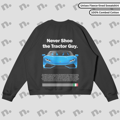 Fleece-lined sweatshirt from the Lambo Legacy line, inspired by Lamborghini’s legendary beginnings and bold performance
